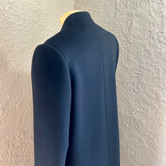 Vintage 1960s Womans’ Alorna Black 100% Forstmann Fabrics Wool Long Overcoat - Picture 14 of 16